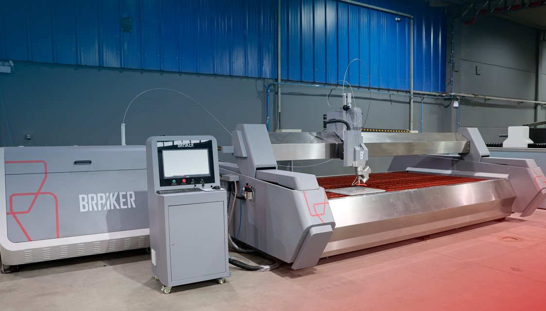 Corte de granito com jato d’água